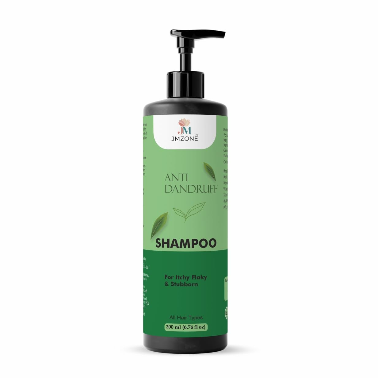 JMZONE Anti Dandruff Shampoo, for Itchy Flaky and Stubborn Scalp, with Pyrithione Zinc, All Hair Types, 200 ml