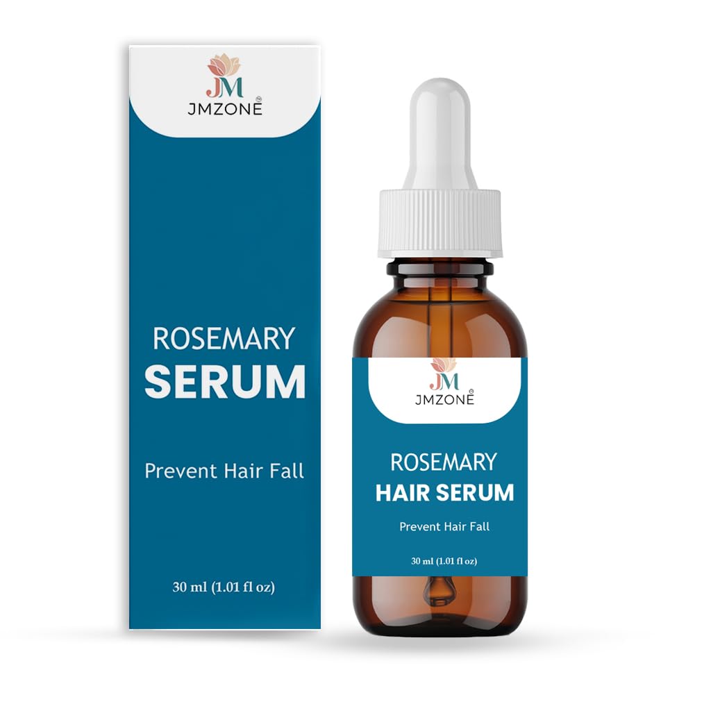 JMZONE Rosemary Hair Serum for Hair Growth & Hair Fall Control – Strengthening Scalp Treatment for Thicker, Healthier Hair – Lightweight, Non-Greasy Formula – 30 ml