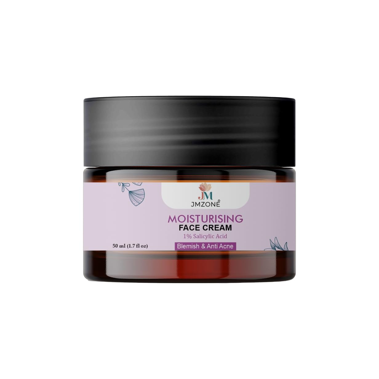 JMZONE Moisturising Face Cream with 1% Salicylic Acid, Blemish & Anti Acne, Skin Rejuvenation, 50 ml