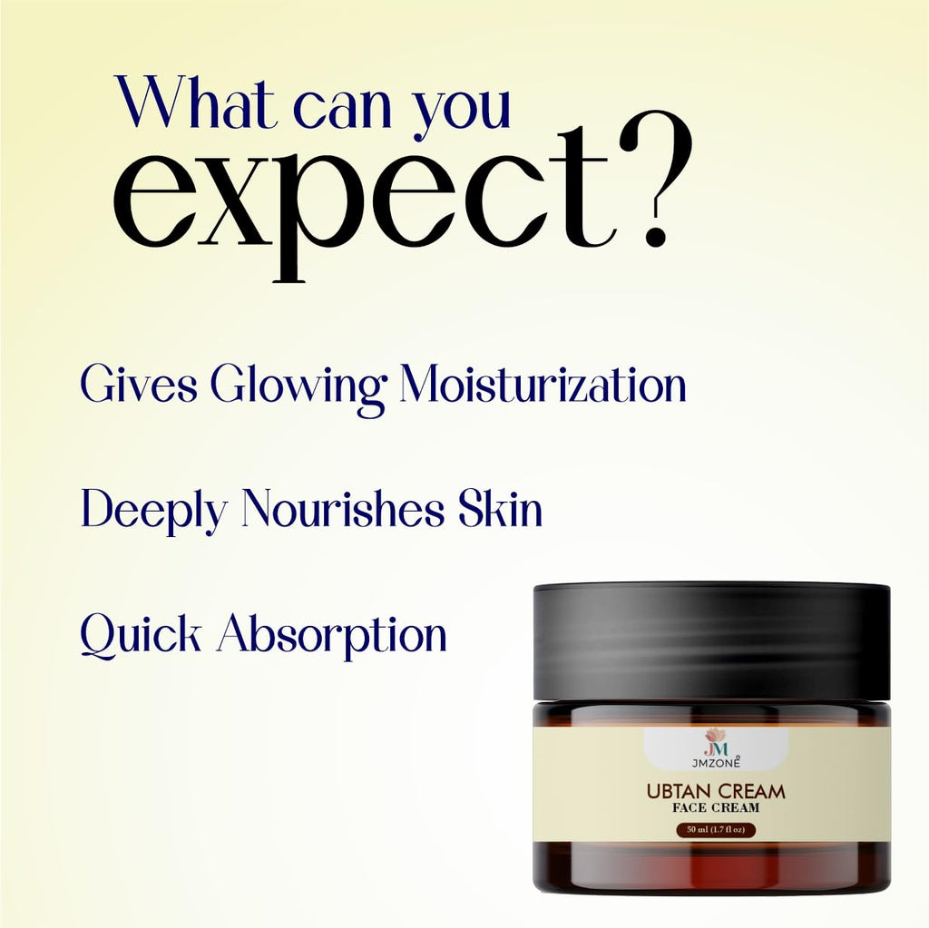 JMZONE Ubtan Face Cream, Repair, Hydrate and Glow, 50 ml