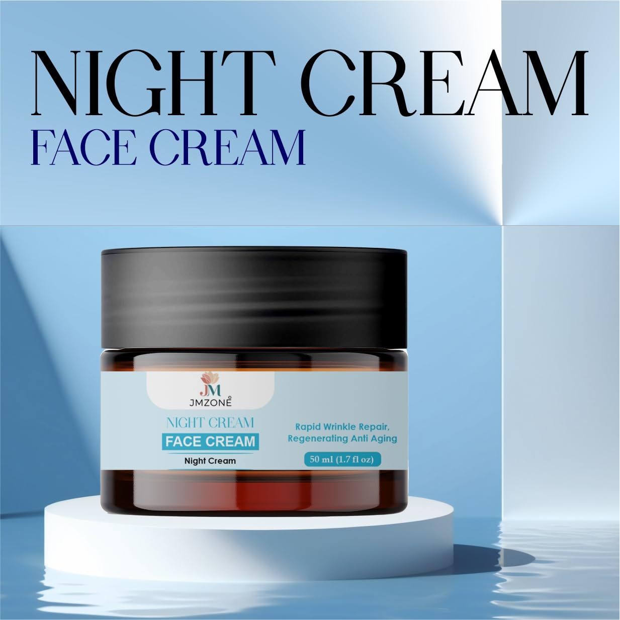 JMZONE Night Face Cream with 1% Salicylic Acid, Skin Rejuvenation, Anti Ageing, Deep Moisturisation, 50 ml