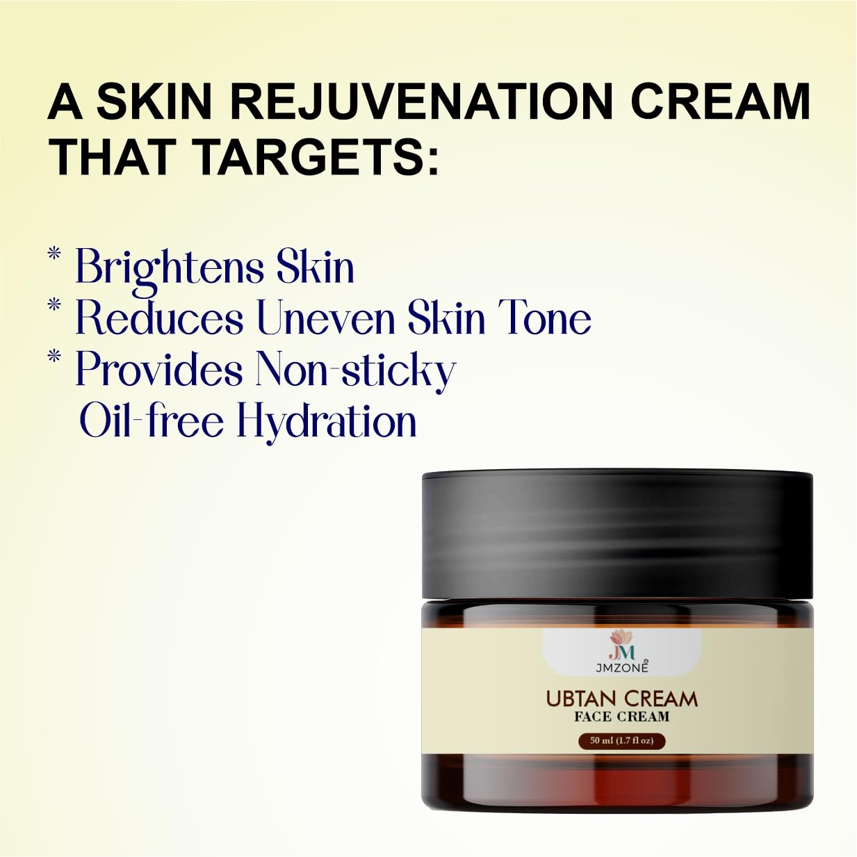 JMZONE Ubtan Face Cream, Repair, Hydrate and Glow, 50 ml