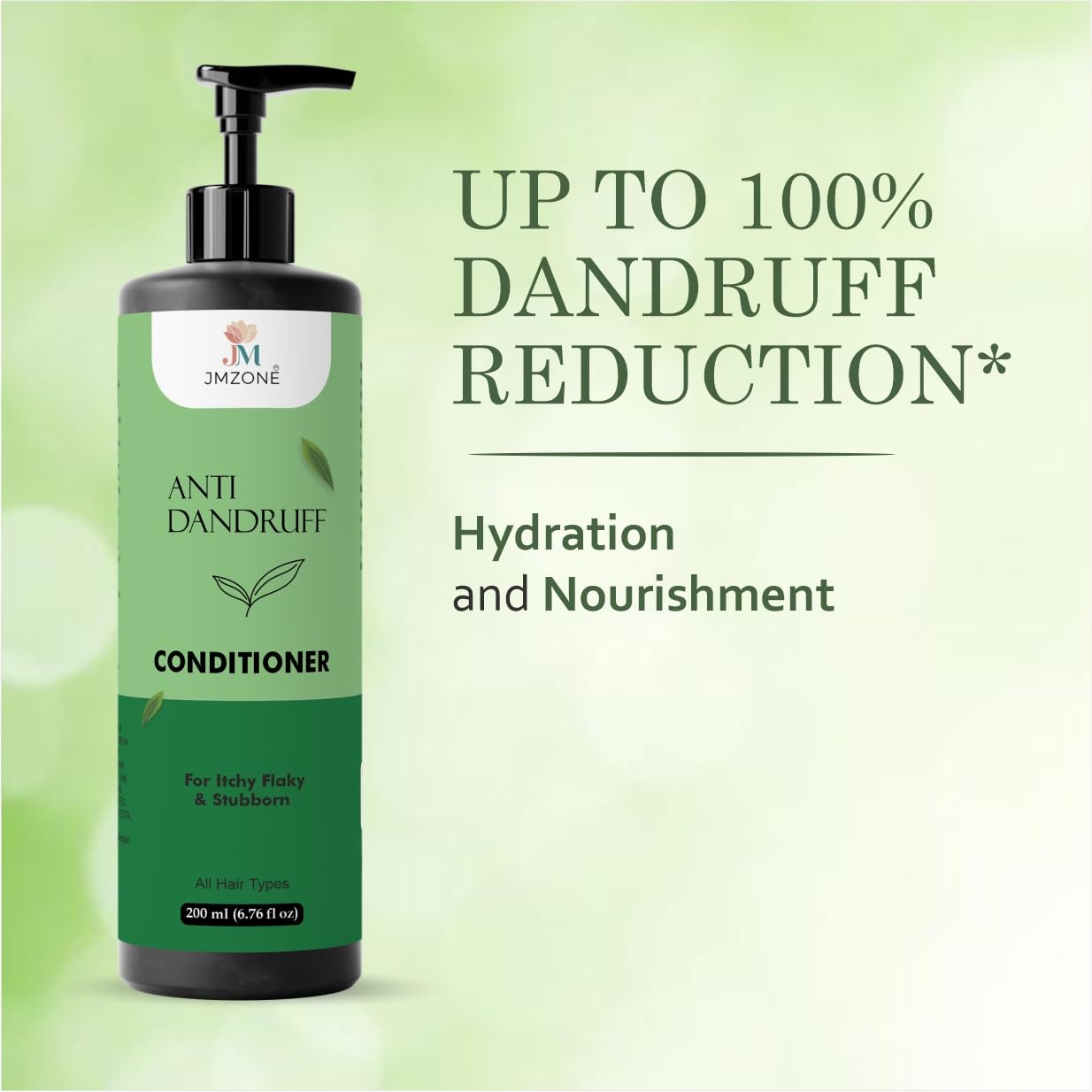 Jmzone Anti Dandruff Conditioner, for Itchy Flaky and Stubborn Dandruff, All Hair Types, Paraben Free, Sulphate Free, 200 ml