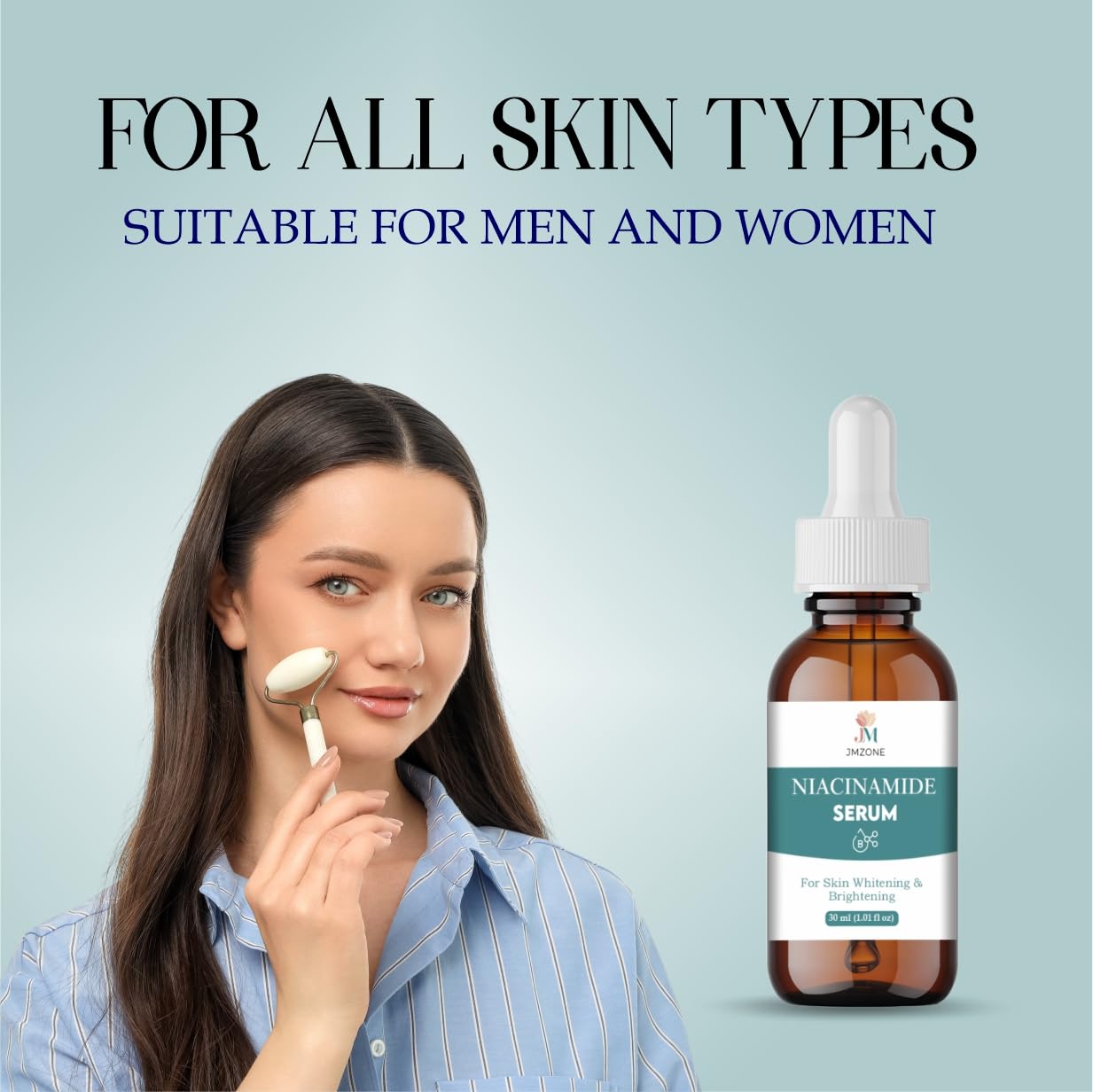 JMZONE Niacinamide Serum for Skin Whitening & Brightening, 30ml (1.01 fl oz)