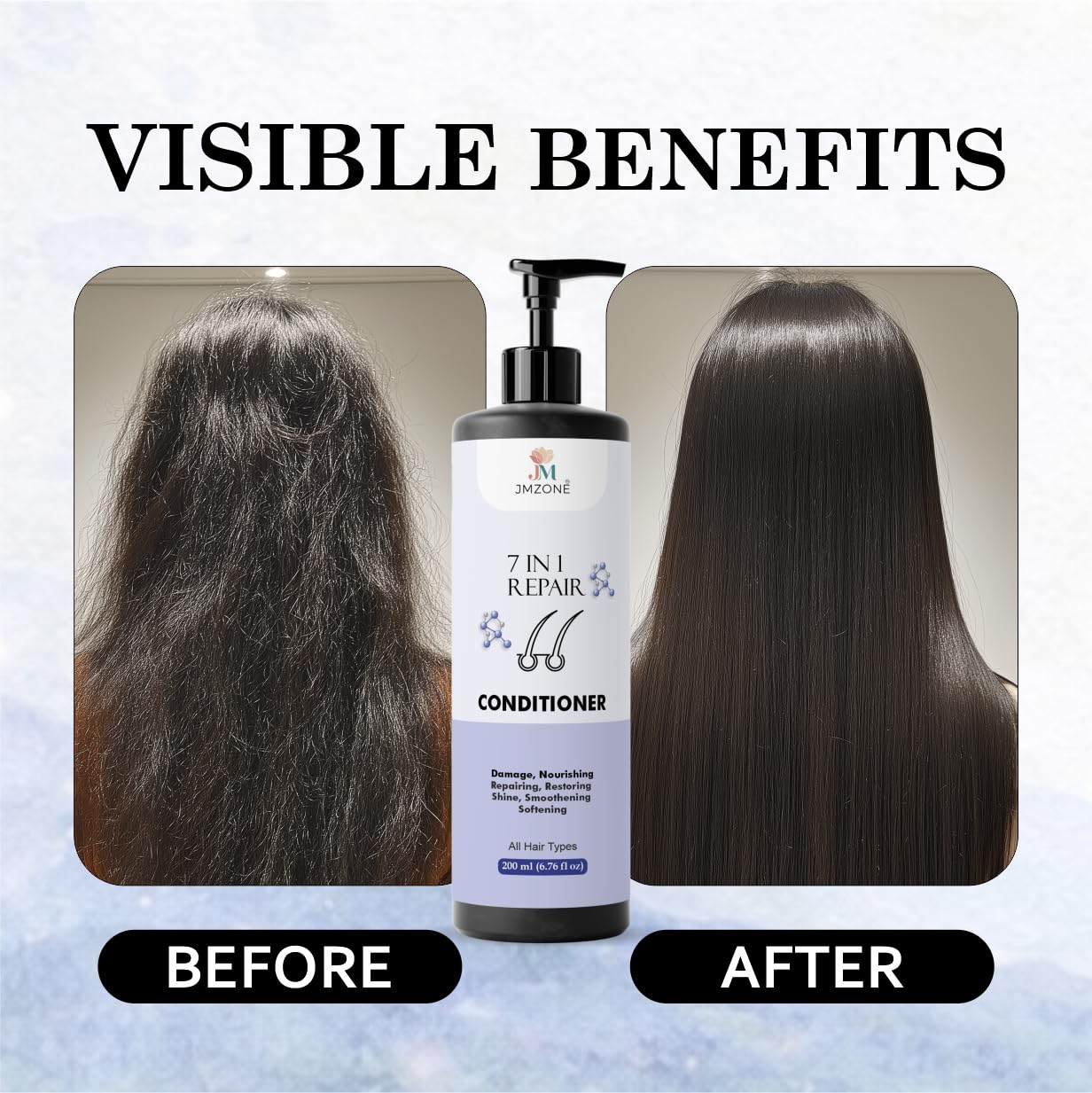 JMZONE 7 in 1 Repair Conditioner, Damage Repair, Nourishing and Smoothening, Paraben Free, Sulphate Free, All Hair Types, 200 ml
