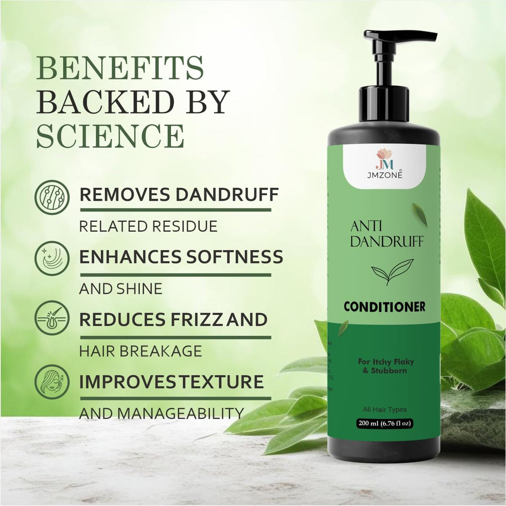 Jmzone Anti Dandruff Conditioner, for Itchy Flaky and Stubborn Dandruff, All Hair Types, Paraben Free, Sulphate Free, 200 ml