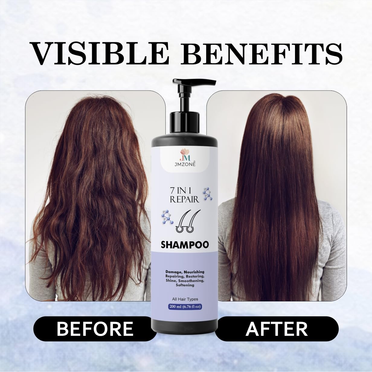 JMZONE 7 in 1 Repair Shampoo, Damage Nourishing Repairing Restoring, All Hair Types, 200 ml
